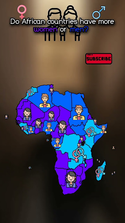 Does your country have more men or women? #shorts #map #geography #africa #women #men