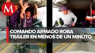 Asaltan a conductor de tráiler en Querétaro