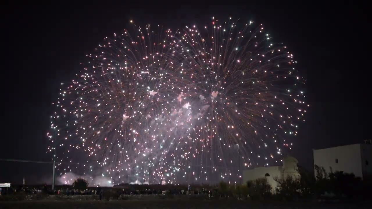 Primo spettacolo Pirotecnico serale alla Festa di San Trifone ad Adelfia 10/11/24