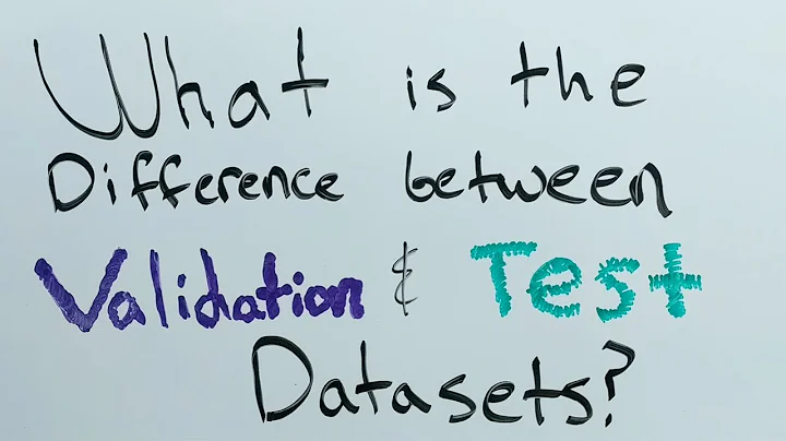 Intuition: Training Set vs. Test Set vs. Validation Set