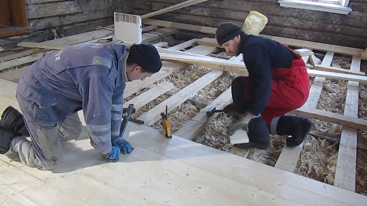 Замена пола в деревянном доме. 8 часть. - YouTube
