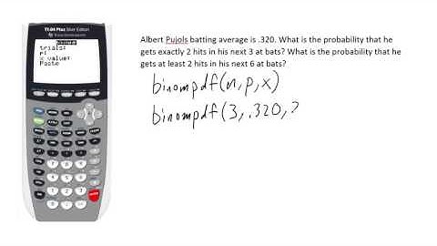Binomial Distribution with a single probability on a TI 83 84 HD