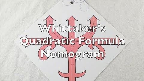 Graphical quadratic formula solver from 1915 (nomogram)