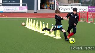 Fußballtraining mit Kindern - Körpertäuschung und Paßspiel