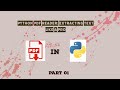 Extract text from PDFs in Python using PyPDF2 : A Step-by-Step Guide- Part 01| Reading PDFs