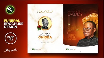 Page 1&2 | How to Design a Funeral Brochure | Magazine Layout | CorelDraw Tutorial 2023