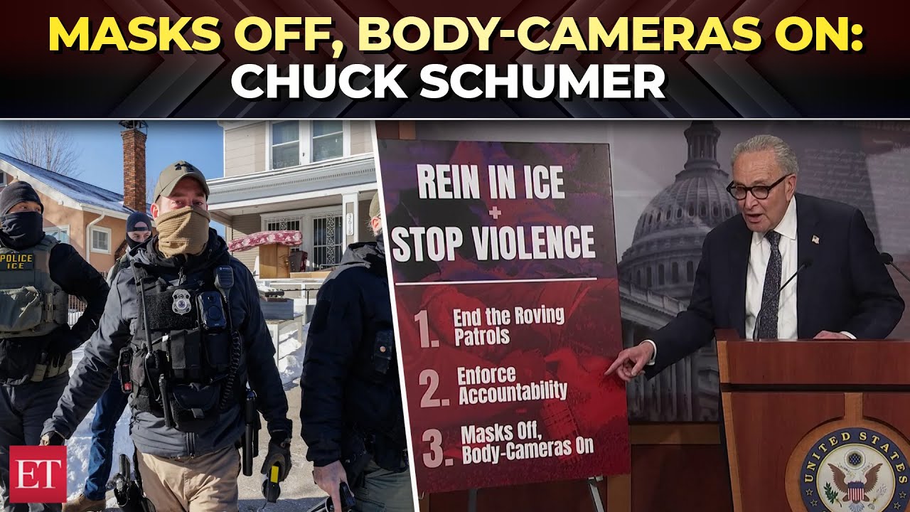 'ICE's thuggery must end': Chuck Schumer says immigration agents must lose masks, add body-cameras