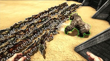 Megapithecus  level 1 VS 100 Chalicotherium  level 100 ARK Battles