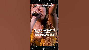 My top five artists of 2024 ||  according to Spotify wrapped || #shorts #taylorswift #viralshort 🧡