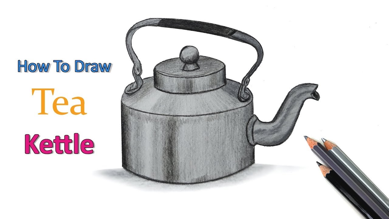 Illustration of isolated kettle cartoon drawing  CanStock