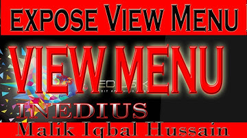 How to expose View Menu In Edius , Edius Training Programme in Urdu Hindi|Malik Iqbal Hussain