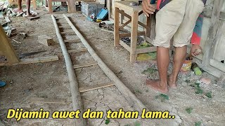 Membuat tangga dari bambu, awet dan tahan lama bertahun-tahun