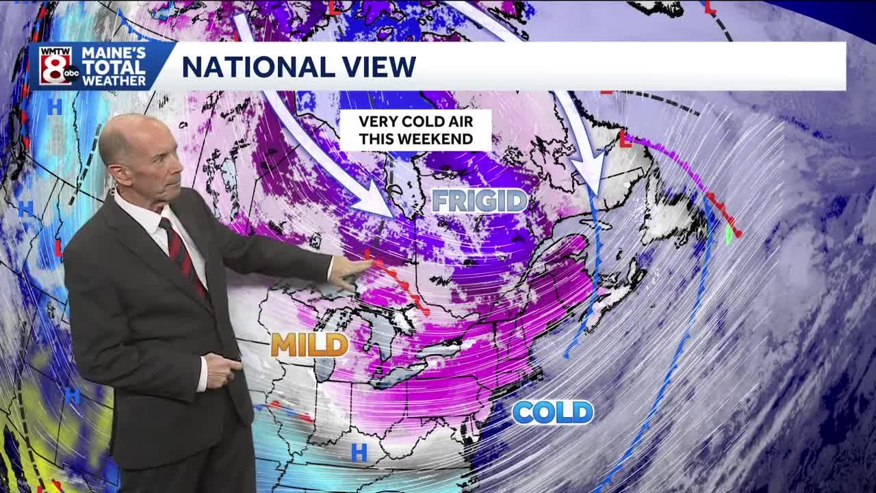 Briefly milder before arctic air arrives for the weekend - YouTube