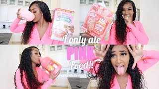 I ONLY ATE PINK FOOD FOR 24 HOURS CHALLENGE