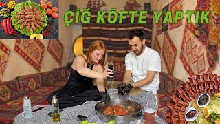 ETSİZ ÇİĞKÖFTE YOĞURDUK | SORULARI CEVAPLADIK |       #yemek  #mukbang #sorucevap