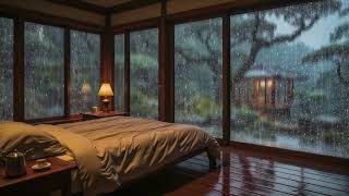 Sleep Instantly in Metal Tent with Heavy Rainstorm & Powerful Thunder on Tin Roof in Forest at Night