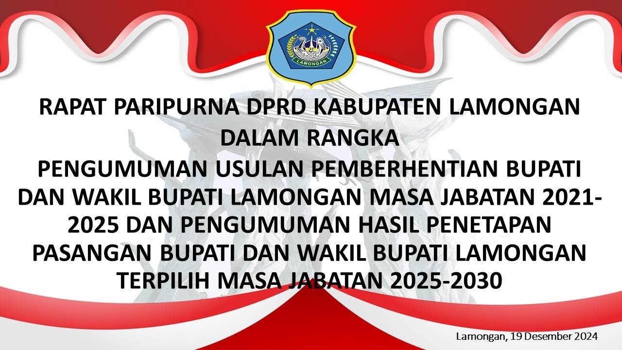 🔴LIVE PARIPURNA DPRR KABUPATEN LAMONGAN