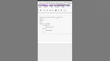 PYTHON PROGRAM TO PRINT SUM OF ODD EVEN NUMBERS #short #shortsvideo #pythonshivangi #oddeven