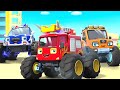 Fire Truck, Police Car, Ambulance Resuce Team | Kids Song | Nursery Rhymes | BabyBus