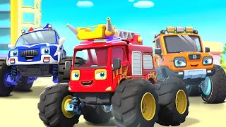 Fire Truck, Police Car, Ambulance Resuce Team | Kids Song | Nursery Rhymes | BabyBus