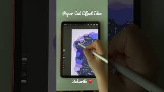 Easy Paper Cut Procreate Idea | Texture Procreate Brush | Space art