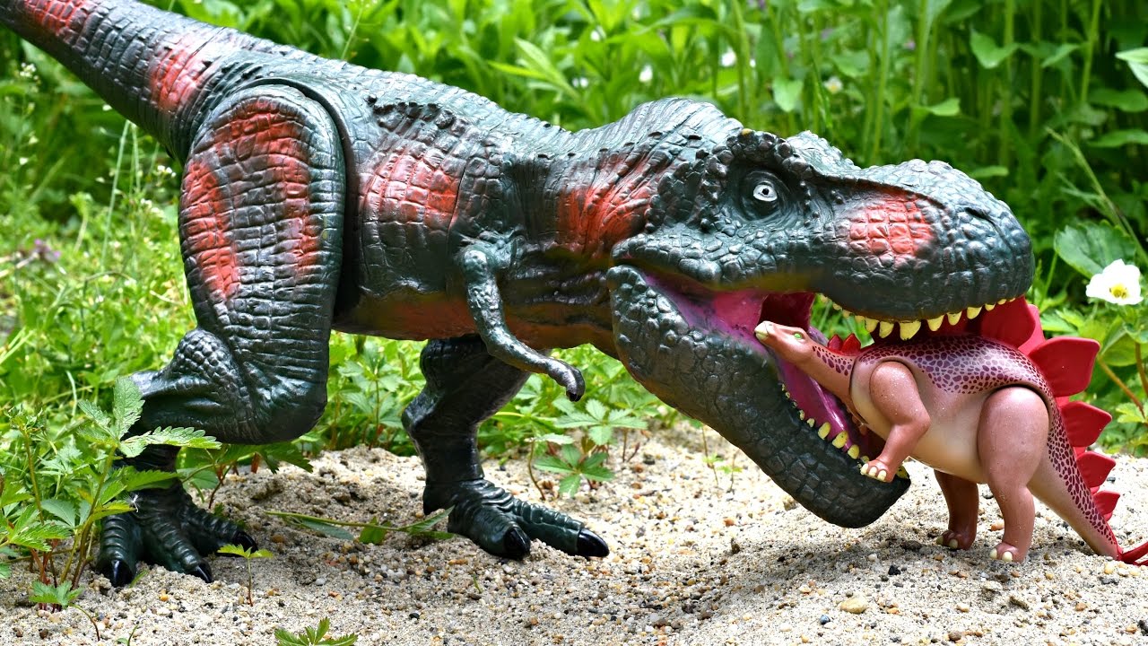 Dinosaur T Rex Puppet vs Spinosaurus Toys Puppets For Kids Tyrannosaurus re...