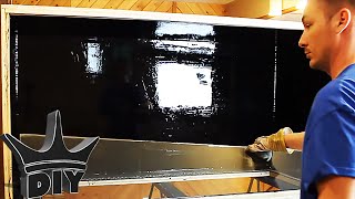 HOW TO: Build a plywood aquarium Part 3 Installing glass and brace TUTORIAL
