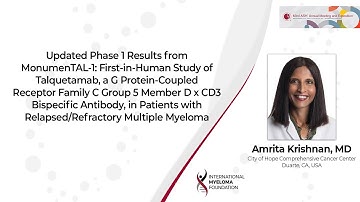 Results from MonumenTAL-1: First-in-Human Study of Talquetamab in Pts with RR Multiple Myeloma