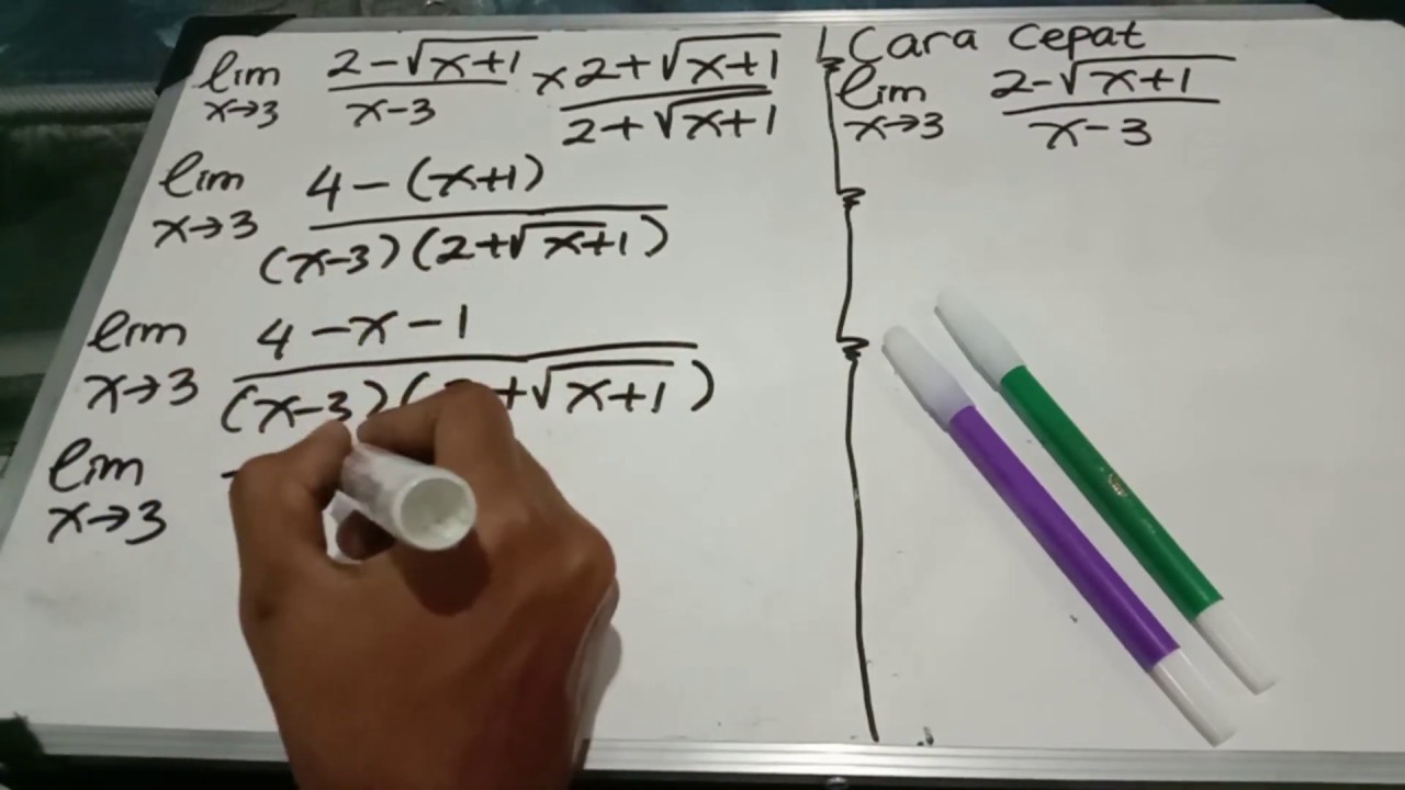 LIMIT TAK TENTU DENGAN BENTUK AKAR CARA LAMA VS CARA CEPAT ...