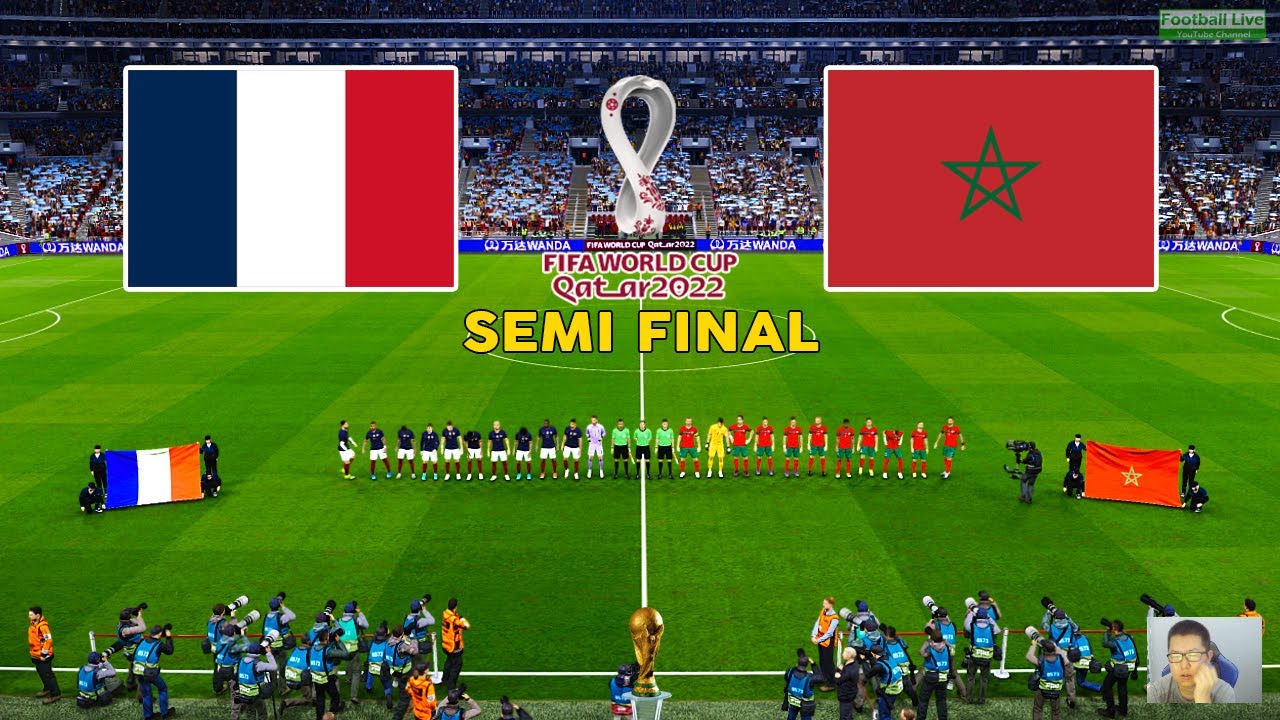 FRANCE vs MOROCCO - Semi FINAL FIFA World Cup Qatar 2022 Mbappe vs Hakimi PES 2021 Gameplay