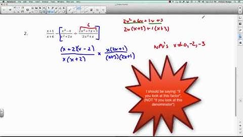 PreCalculus 11: 2.4 Mixed Operations