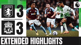 First Premier League Goal For Quansah! | Extended Highlights | Aston Villa 3-3 Liverpool