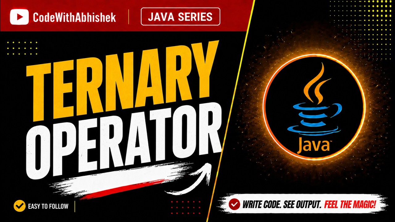 Ternary Operator in Java Explained with Examples | Java Tutorial | Java ...