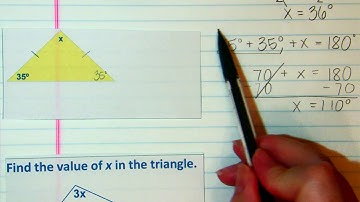 Finding Missing Angles in a Triangle Video