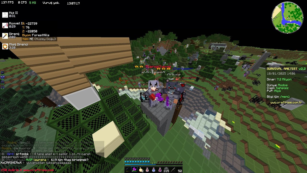 Kral Kesme Artemis // Nether // Patlayan claimler #Banggang #survivalametist