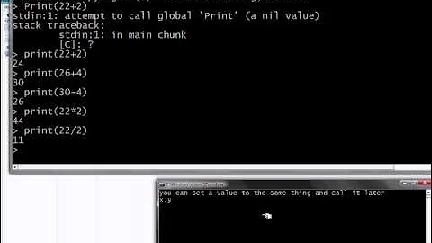 Lua tutorial (wow) part 1/2