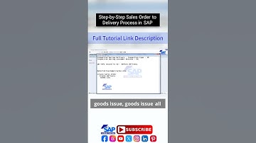 Step-by-Step Sales Order to Delivery Process in SAP | SAP QM Sales and Distribution | SAP Courses