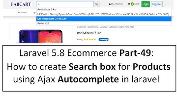 Laravel 5.8 Ecom Part-49: How to create Search Product box using Ajax Autocomplete in laravel