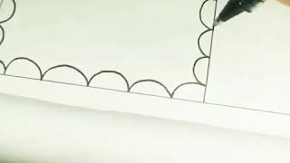 Zentangle patternCrescent moon pattern