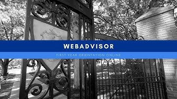WebAdvisor | First Year Orientation Online