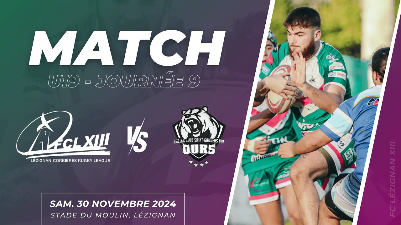 MATCH | U19 Juniors | Lézignan vs Saint-Gaudens (J9)