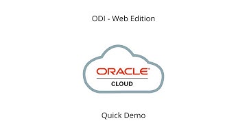 Quick Demo - Oracle Data Integrator Web Edition