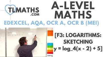 A-Level Maths: F3-08 [Logarithms: Sketching y = log_4(x - 2) + 5]