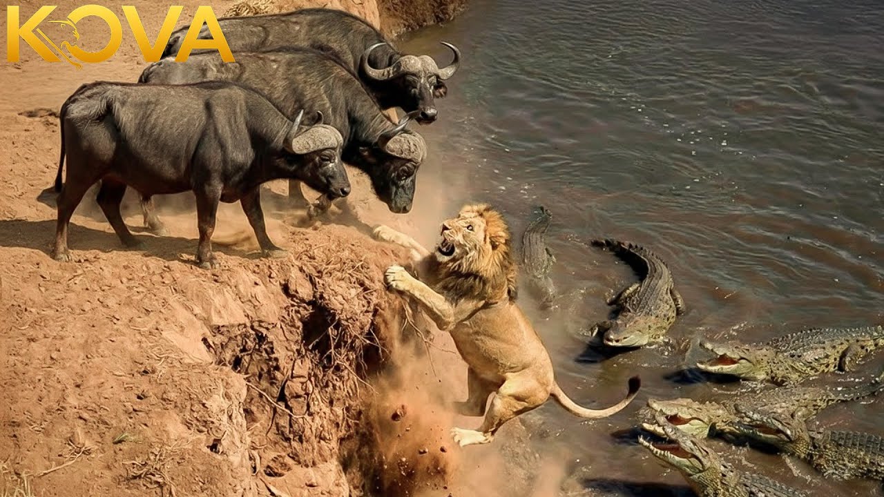 Cape Buffalo vs Lion: Strongest Alliance in The African savanna | Animal Fight