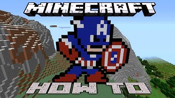 Minecraft ~8 Bit~ HOW TO : Captain America ~Marvel~ ( Tutorial ) /W Killerkev