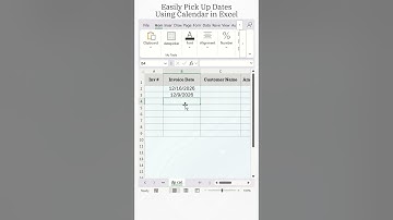 Pick Up Date Using Calendar in Excel