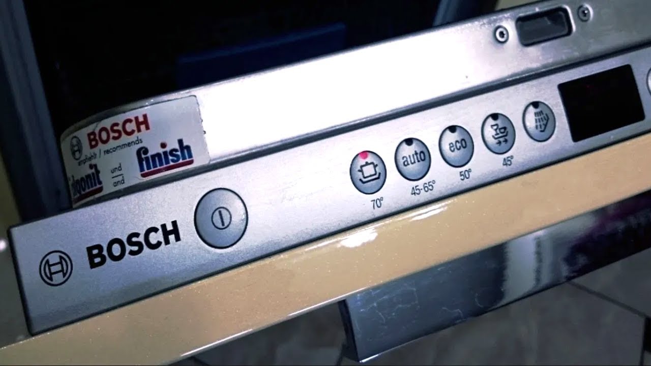 График работы посудомоечной машины Bosch