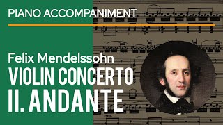Mendelssohn - E minor Violin Concerto Op. 64 2nd Movement Andante Piano Accompaniment | play along