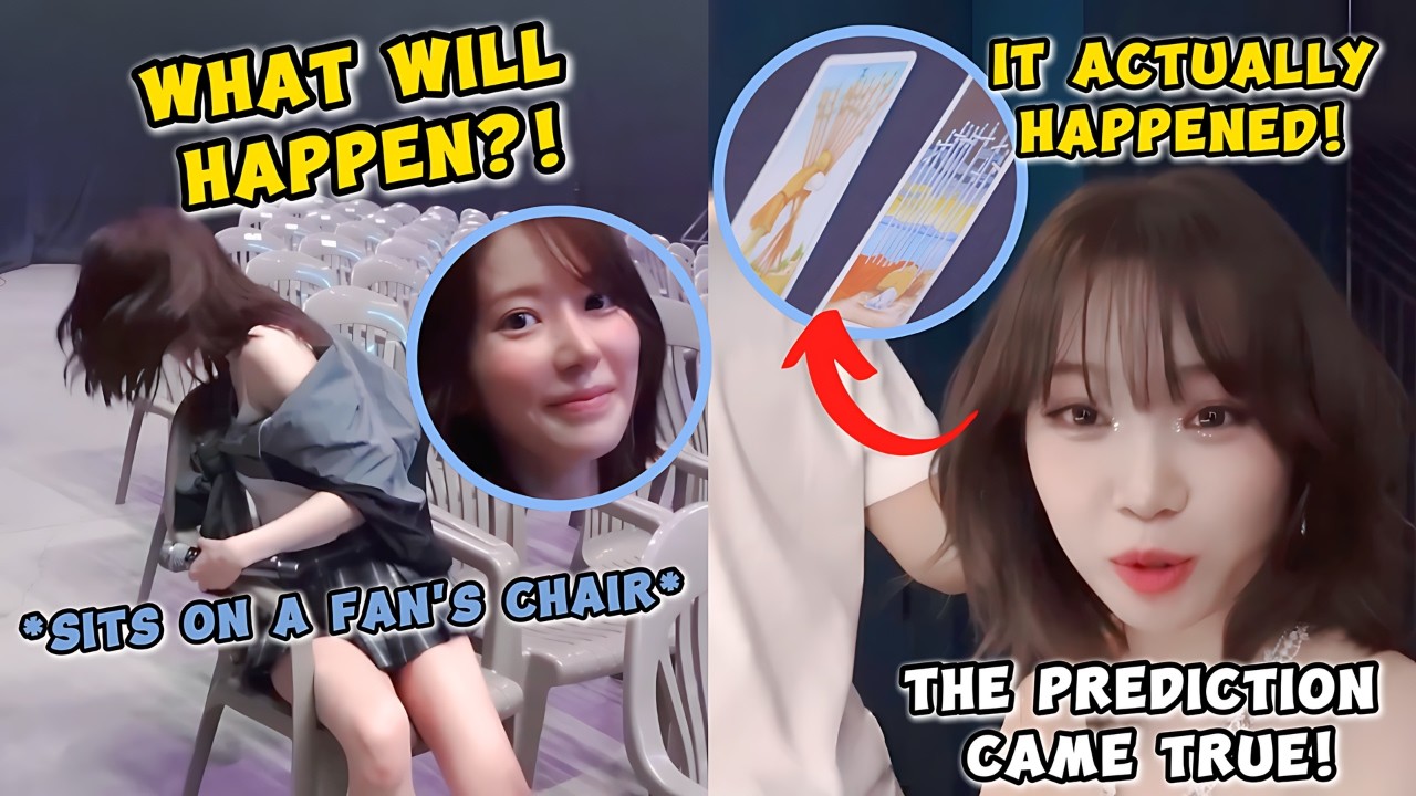 What if SAKURA sat on a fan's chair? | CHAEWON & KAZUHA were amazed by a concert prediction!