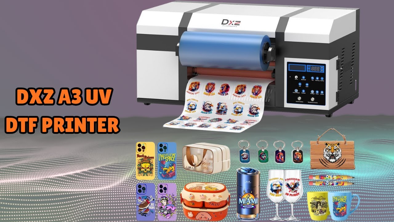 Make Custom Designs Effortlessly - DXZ A3 UV DTF Printer | FULL